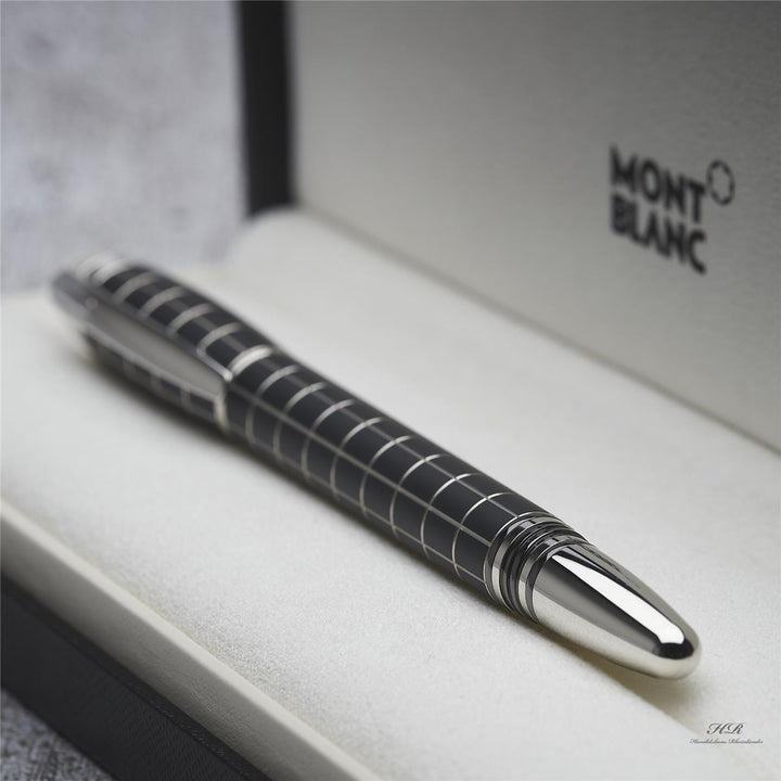 Montblanc Starwalker Metal Rubber Line Rollerball Fine Liner Platinum Plated ID 08856