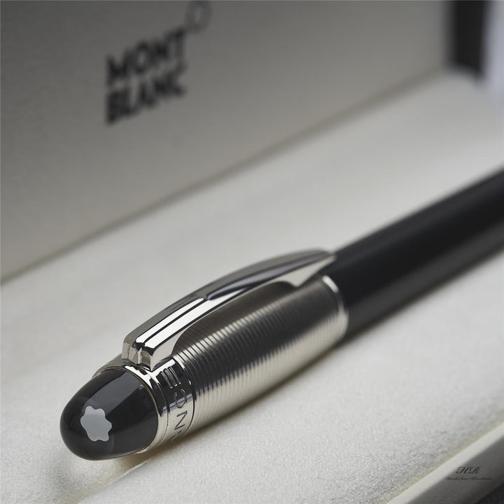 Montblanc Starwalker Metal Doué Line Füllfederhalter Schwarz Silber ID 38009 OVP