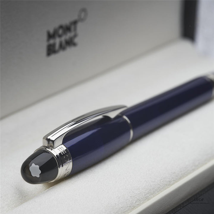 Montblanc Starwalker Cool Blue Line Rollerball fine Liner Guilloche ID 09978 OVP