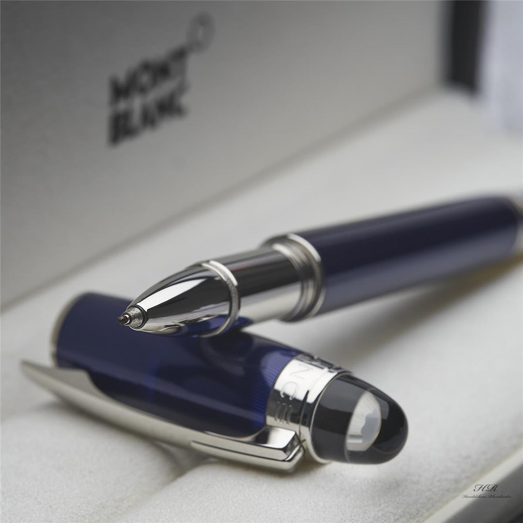 Montblanc Starwalker Cool Blue Line Rollerball fine Liner Guilloche ID 09978 OVP