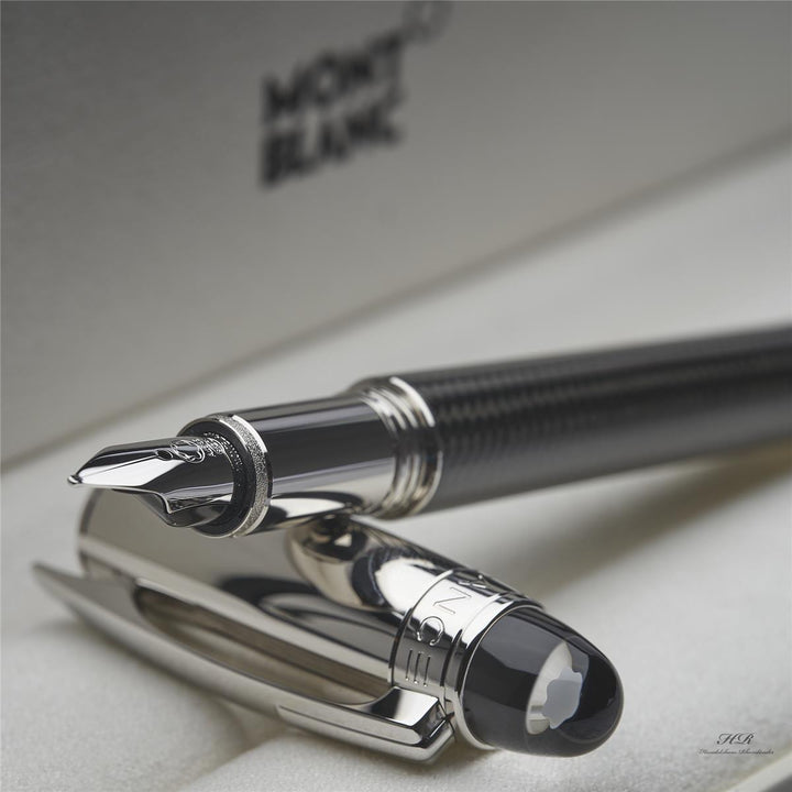 Montblanc Starwalker Carbon Line Fountain Pen Carbon Platinum Plated ID 109341 OVP