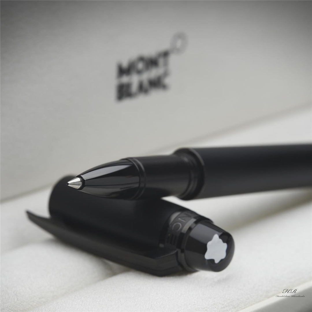 Montblanc Starwalker Ultra Black Stainless Steel Roller Ball Fine Liner ID 118463 OVP