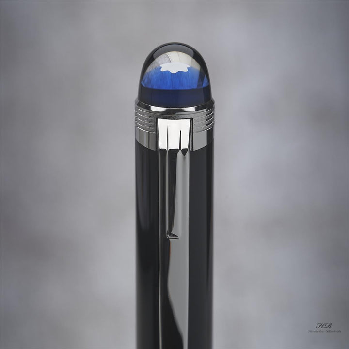 Montblanc Starwalker Resin Line blaue Kappe Kugelschreiber schwarz ID 118848 OVP