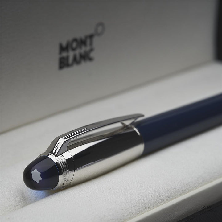 Montblanc Starwalker Blue Planet Doué Füllfederhalter Platiniert ID 125272 OVP