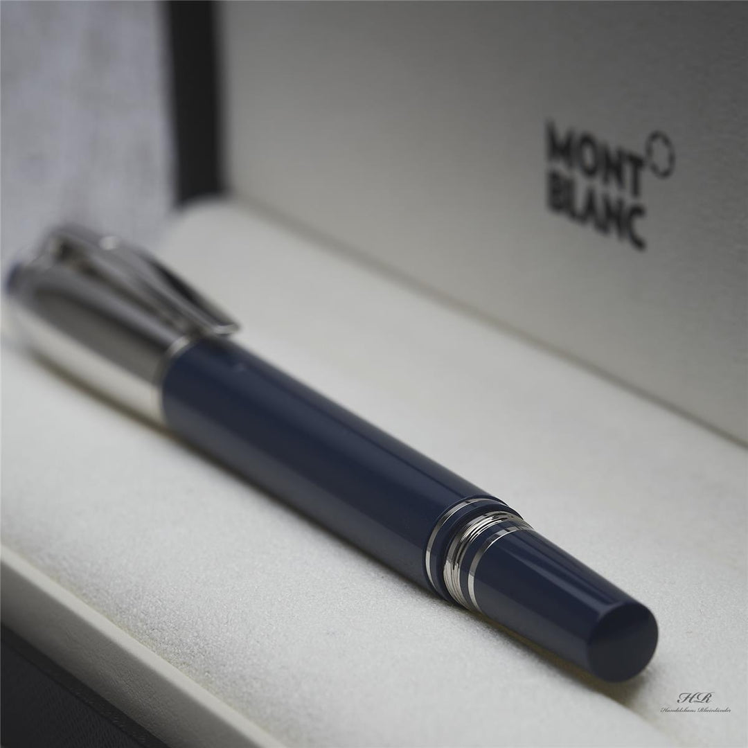 Montblanc Starwalker Blue Planet Doué Füllfederhalter Platiniert ID 125272 OVP