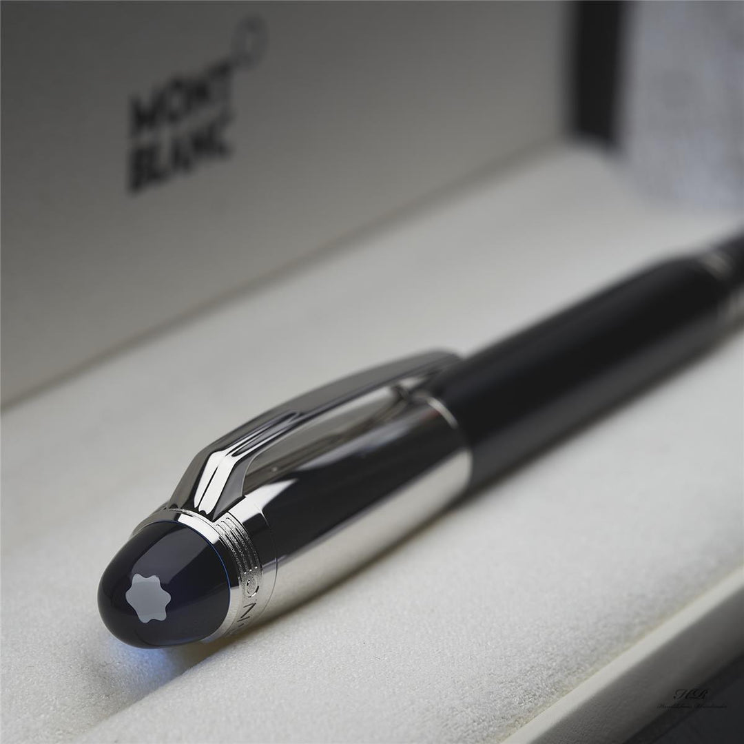 Montblanc Starwalker Doué Füllfederhalter Resin Schwarz Platiniert ID 118871 OVP