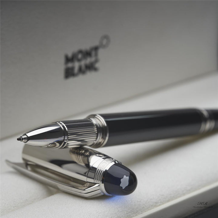 Montblanc Starwalker Doué Rollerball Fine Liner Schwarz Platiniert ID 118872 OVP