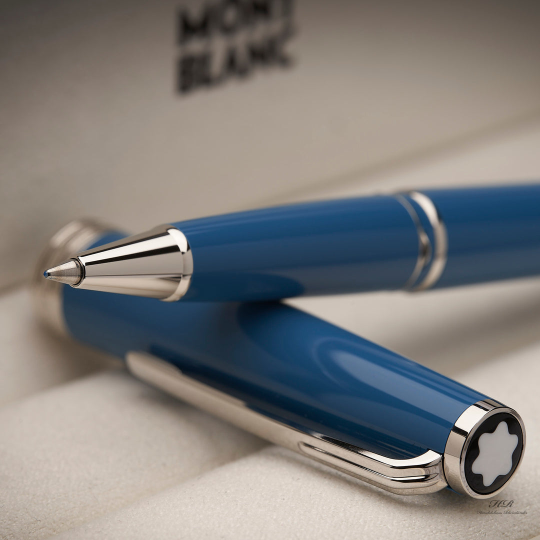 Montblanc PIX Collection Precious Resin Petrol Blue Roller Ball ID 119583 OVP