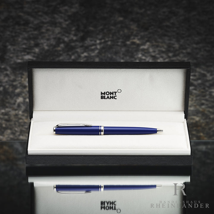 Montblanc Cruise Collection Platinum Line Resin Blue Ballpoint Pen ID 113072 OVP