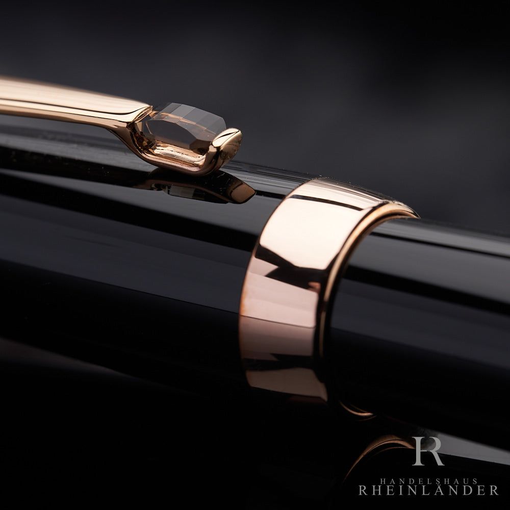 Montblanc Boheme Marron Line Rosé Gold Resin Fountain Pen ID 38268 OVP