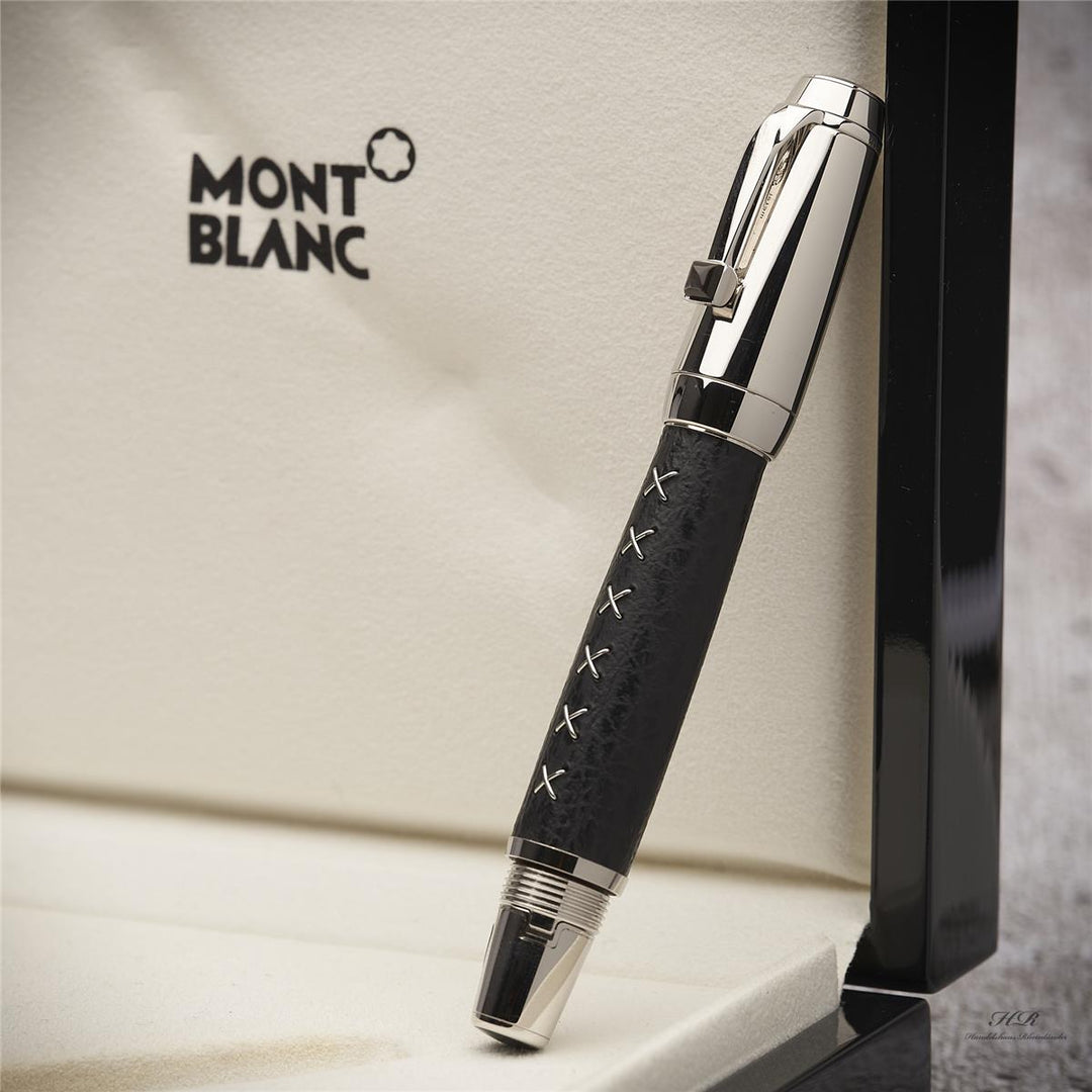 Montblanc Boheme Jewels Black Sharkskin Füllfederhalter mit Leder Etui mit OVP