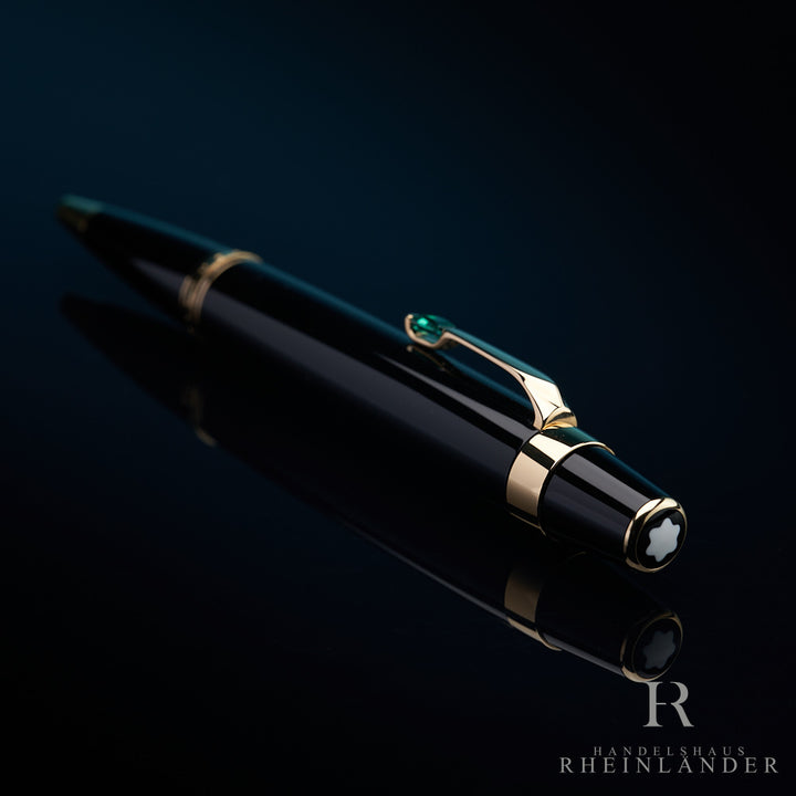 Montblanc Boheme Vert Gold Line Kugelschreiber Kuli Ballpoint Pen ID 25280 OVP