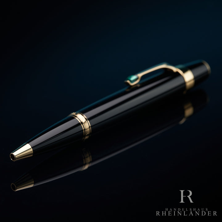 Montblanc Boheme Vert Gold Line Kugelschreiber Kuli Ballpoint Pen ID 25280 OVP