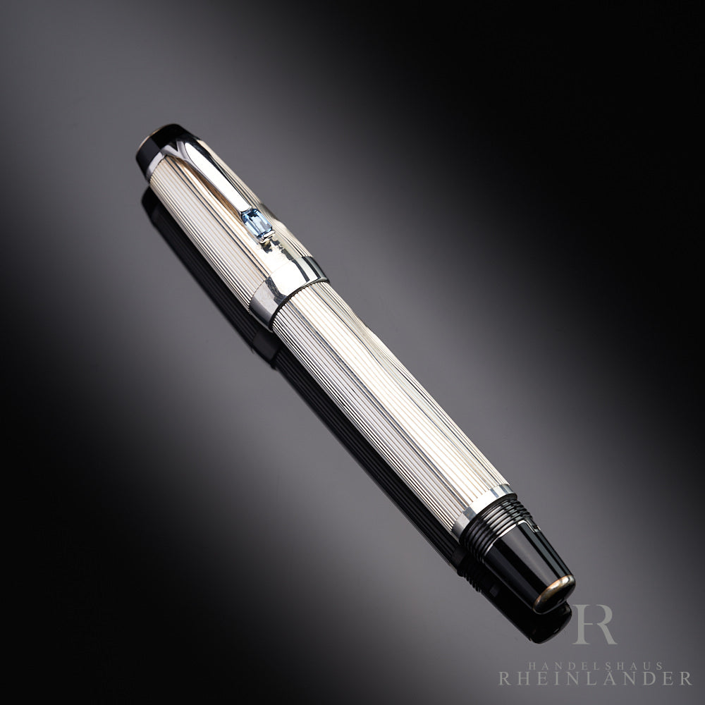 Montblanc Bohéme Arabesque Azur Sterling Silver Fountain Pen Silber  ID 103047