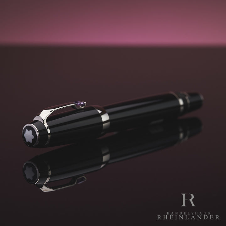 Montblanc Boheme Violet Platinum Line Black Resin Fountain Pen ID 36107 