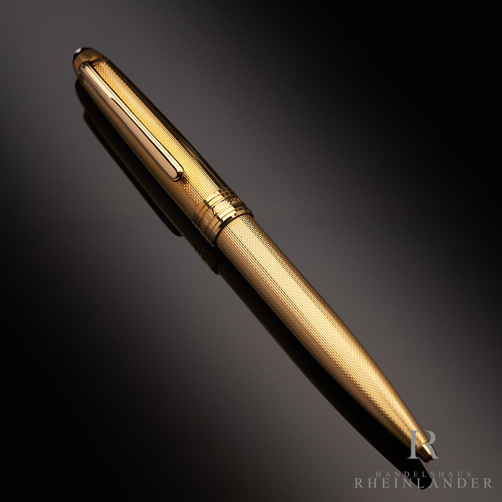 Montblanc Solitaire Gold Plated Classique Kugelschreiber Feinkorn Guilloche 1644