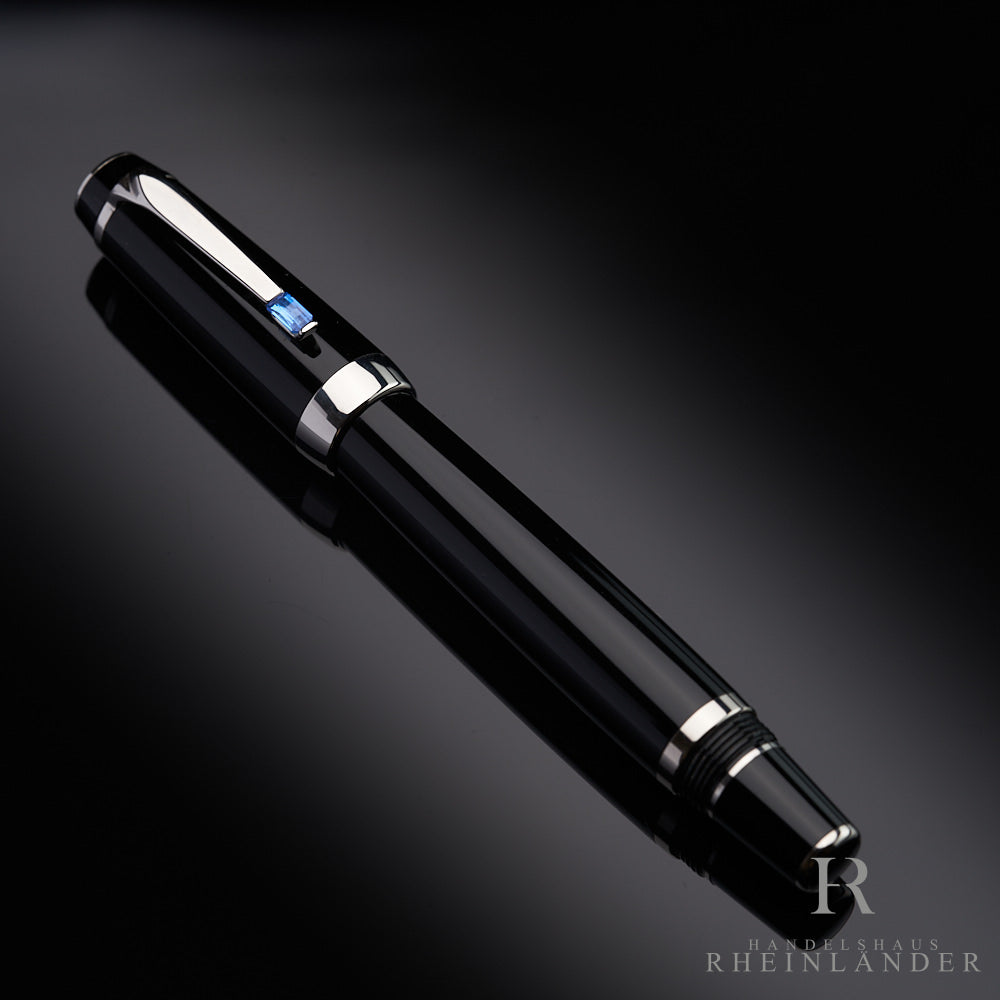 Montblanc Boheme Bleu Midsize Platinum Fountain Pen Füllfederhalter ID 25131 OVP