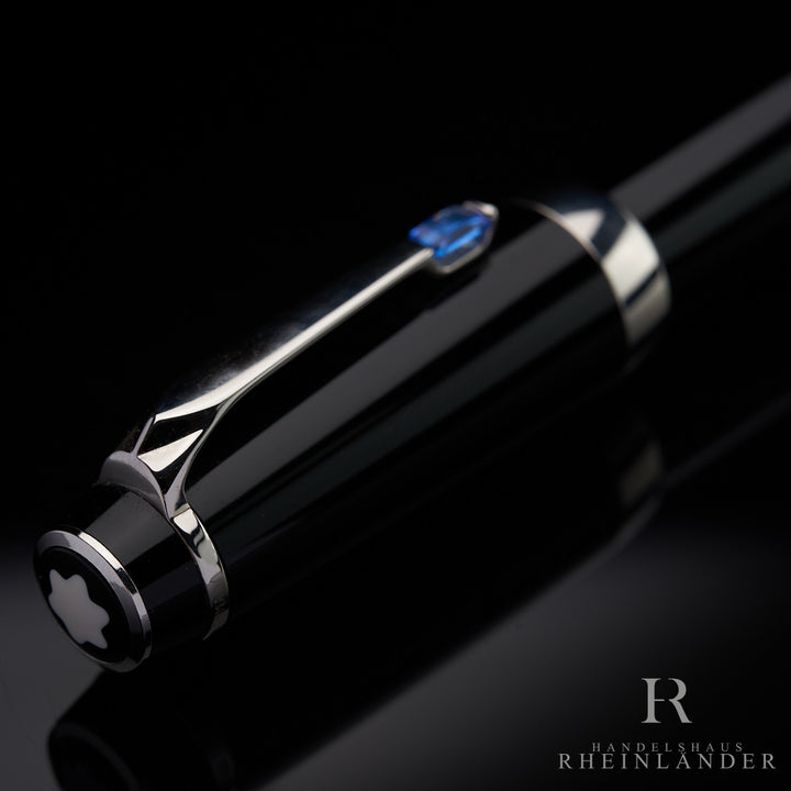 Montblanc Boheme Bleu Midsize Platinum Fountain Pen Füllfederhalter ID 25131 OVP