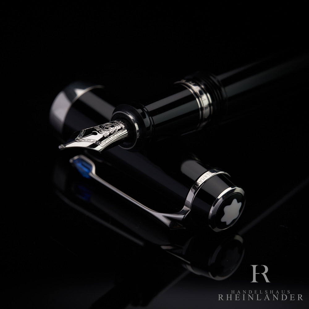 Montblanc Boheme Bleu Midsize Platinum Fountain Pen Füllfederhalter ID 25131 OVP