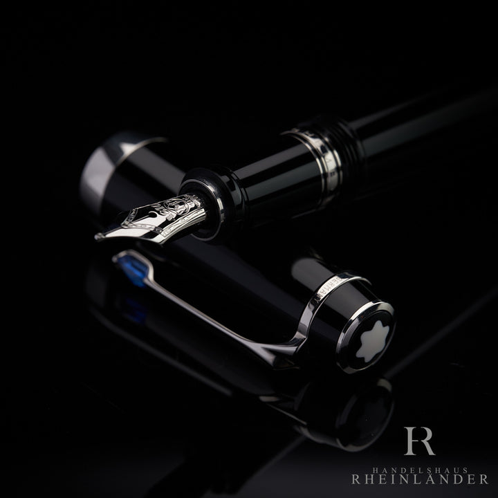 Montblanc Boheme Bleu Midsize Platinum Fountain Pen Füllfederhalter ID 25131 OVP