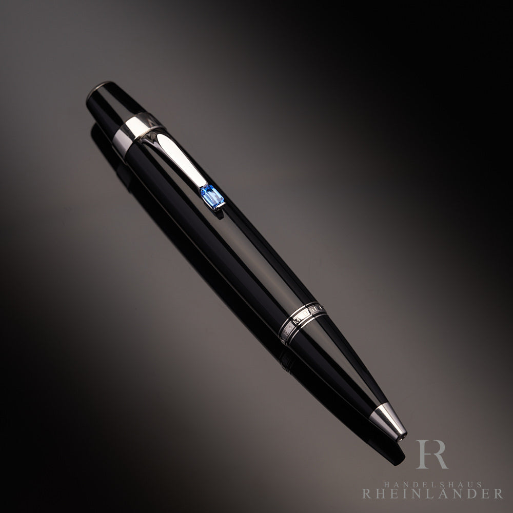 Montblanc Boheme Bleu Platinum Line Kugelschreiber Resin Schwarz ID 05795 OVP