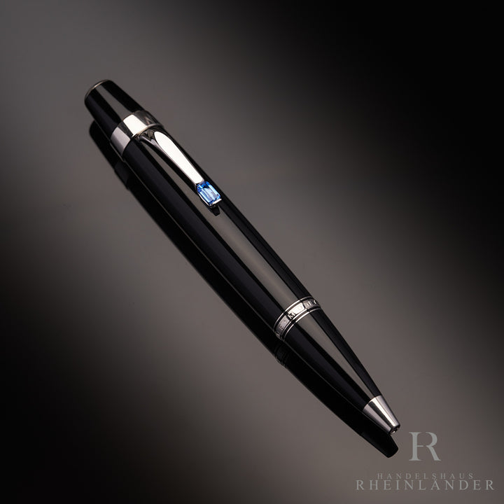 Montblanc Boheme Bleu Platinum Line Kugelschreiber Resin Schwarz ID 05795 OVP