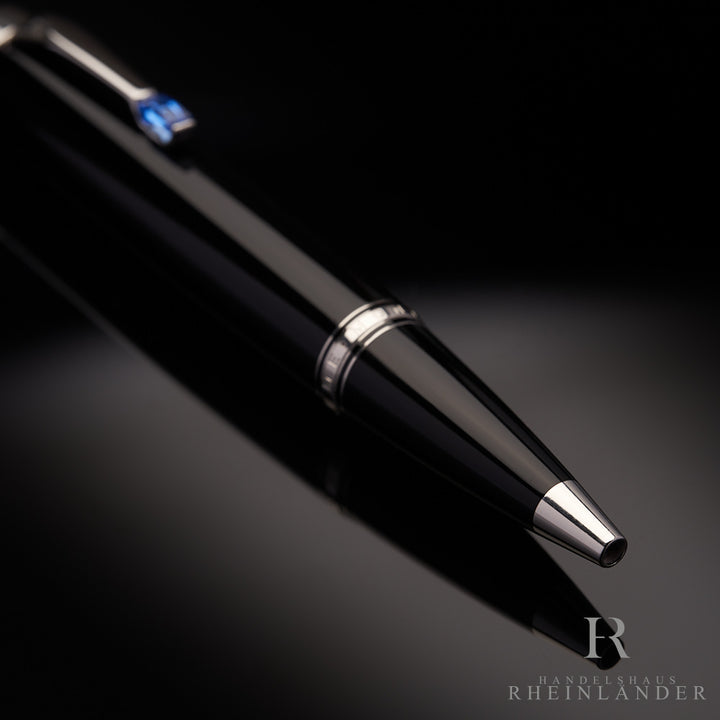 Montblanc Boheme Bleu Platinum Line Kugelschreiber Resin Schwarz ID 05795 OVP