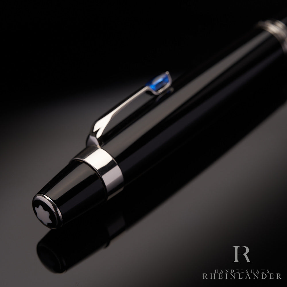 Montblanc Boheme Bleu Platinum Line Kugelschreiber Resin Schwarz ID 05795 OVP