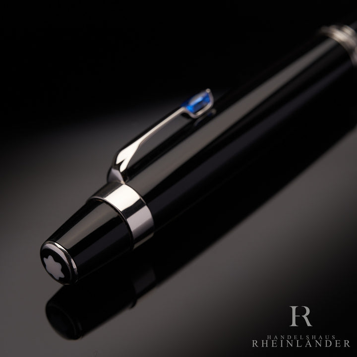Montblanc Boheme Bleu Platinum Line Kugelschreiber Resin Schwarz ID 05795 OVP