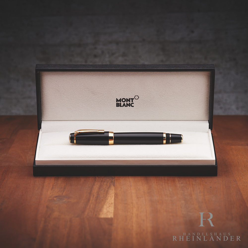Montblanc Boheme Gold Line Rollerball in Geschenkbox auf Holztisch