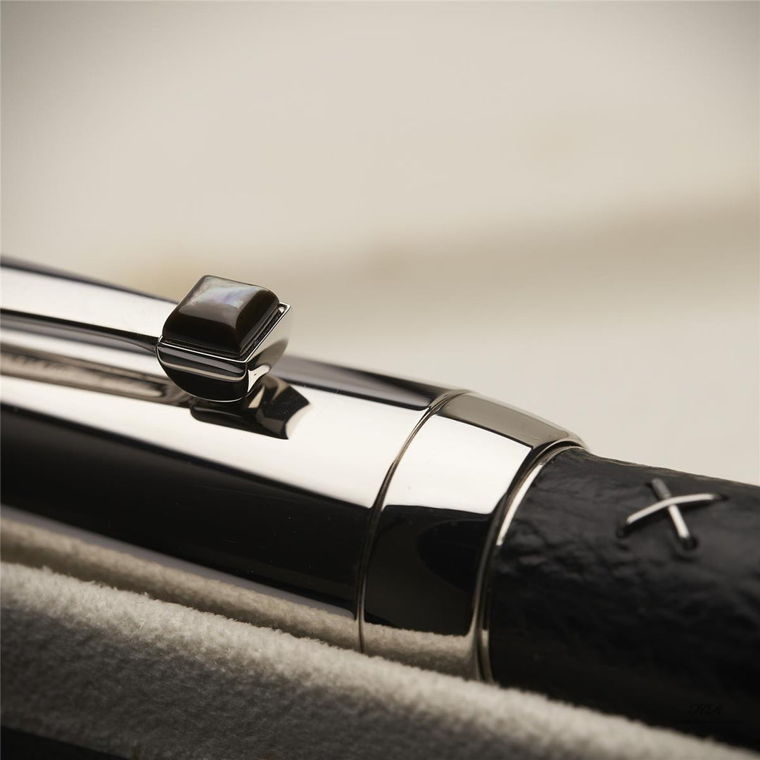 Montblanc Boheme Jewels Black Sharkskin fountain pen with leather case with original packaging
