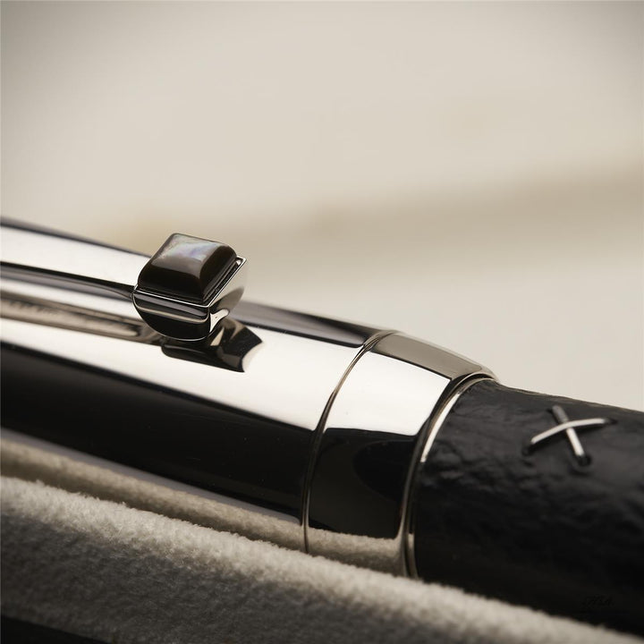 Montblanc Boheme Jewels Black Sharkskin fountain pen with leather case with original packaging