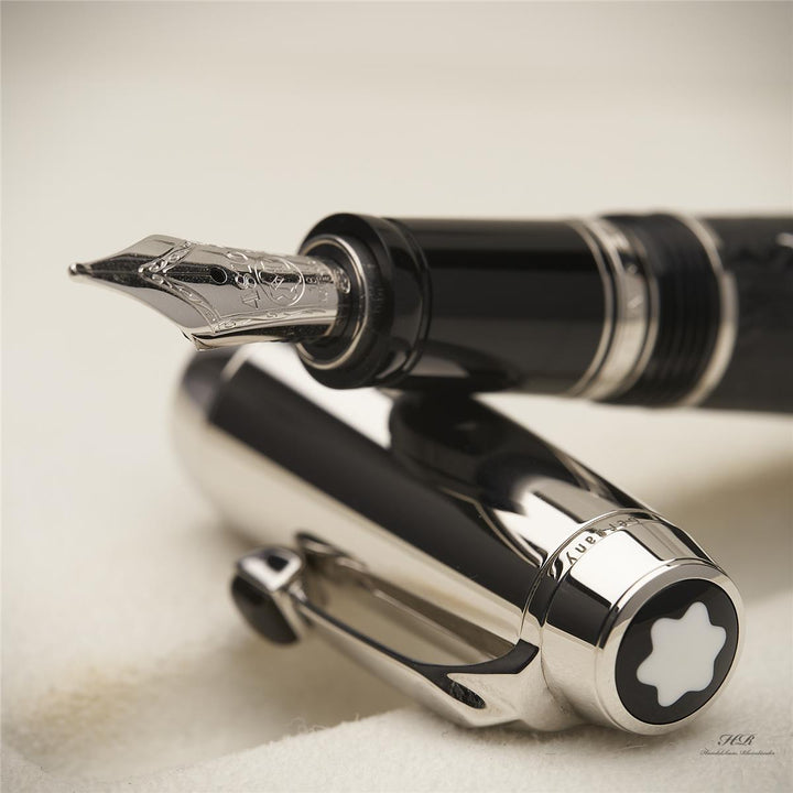 Montblanc Boheme Jewels Black Sharkskin fountain pen with leather case with original packaging