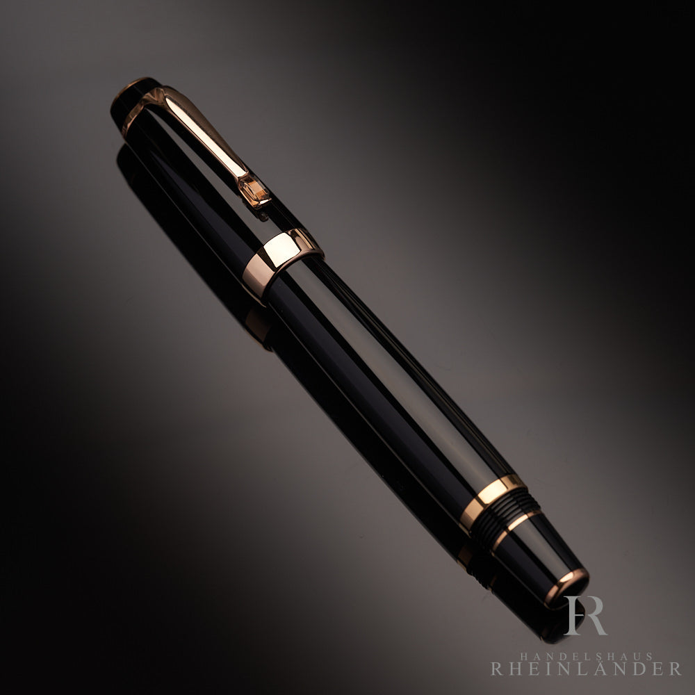 Montblanc Boheme Marron Line Rollerball Fineliner Edelharz Schwarz ID 38265 OVP