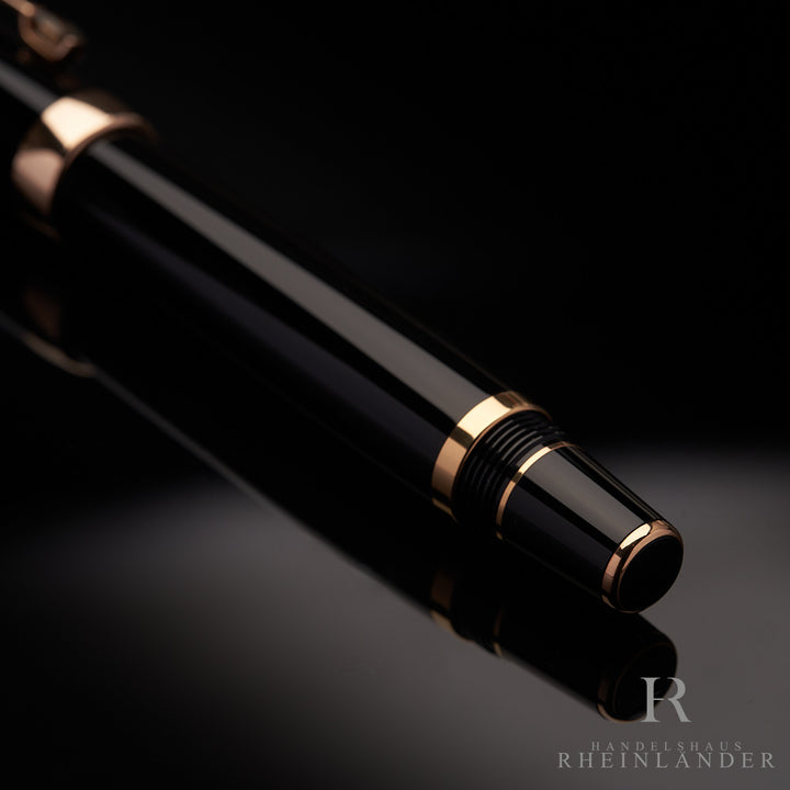 Montblanc Boheme Marron Line Rollerball Fineliner Edelharz Schwarz ID 38265 OVP