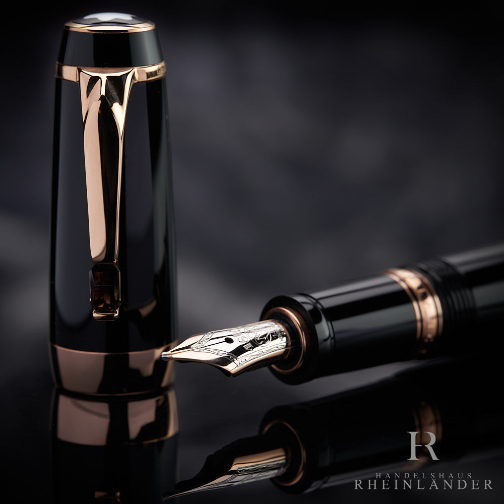 Montblanc Boheme Marron Line Rosé Gold Resin Fountain Pen Füller ID 38268 OVP