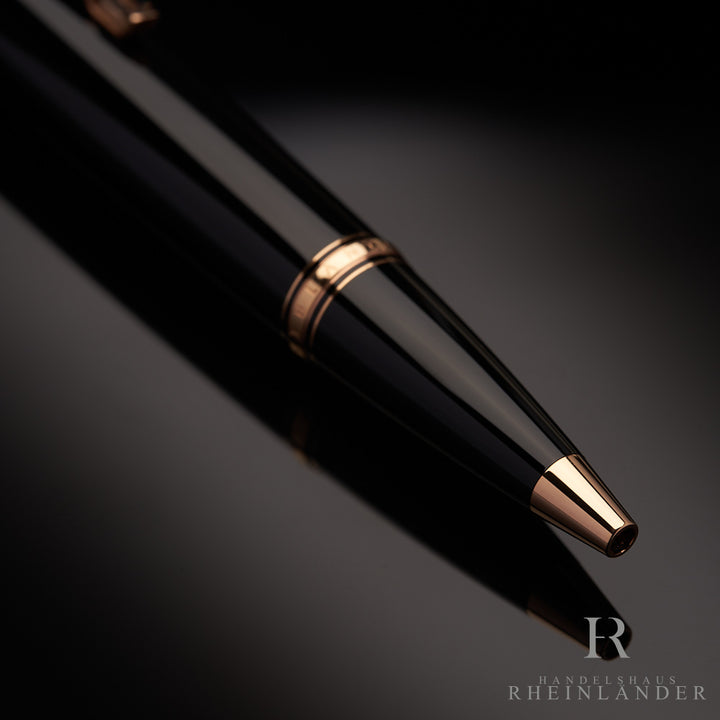 Montblanc Boheme Marron Rose Gold Kugelschreiber Edelharz Schwarz ID 38270 OVP
