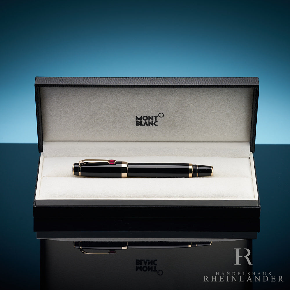 schwarzer Montblanc Boheme Rouge Rollerball in Geschenkverpackung