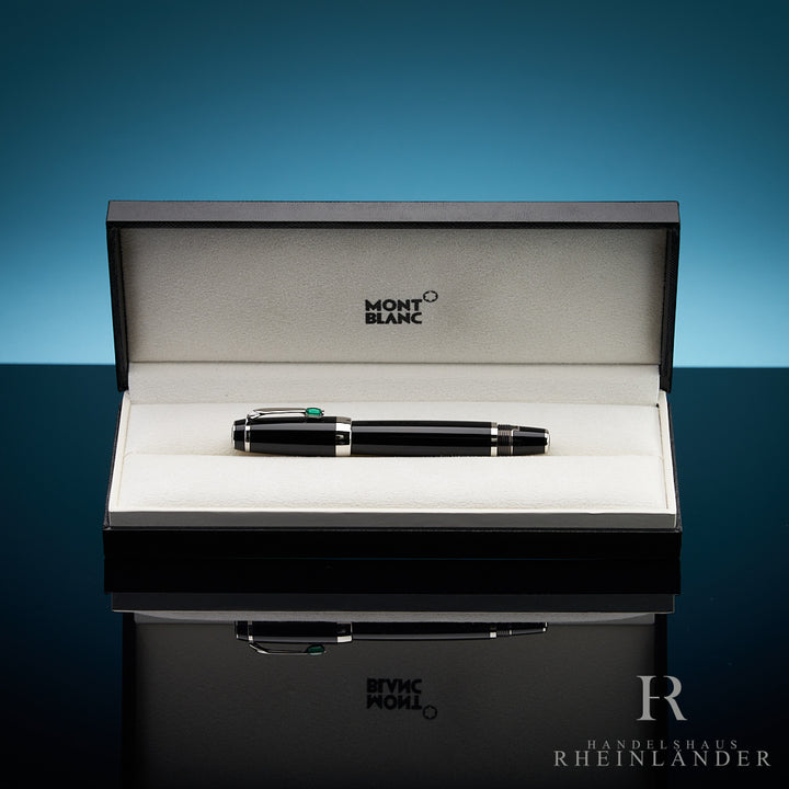 schwarzer Montblanc Boheme Vert Platin Füller in Geschenkverpackung