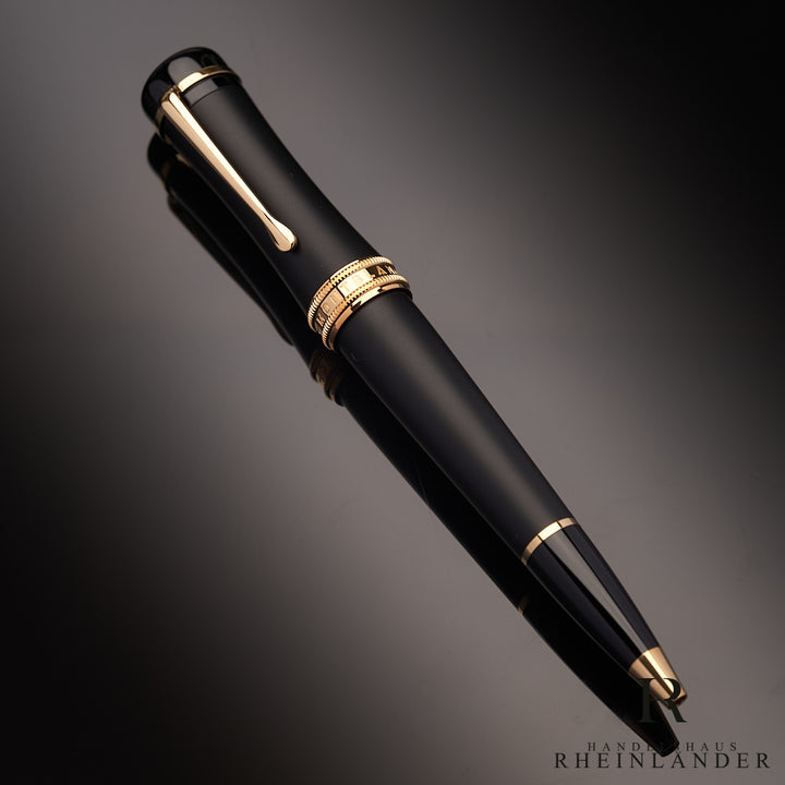 Montblanc Bonheur Nuit Black Resin Gold Kugelschreiber Ballpoint Pen ID 117476