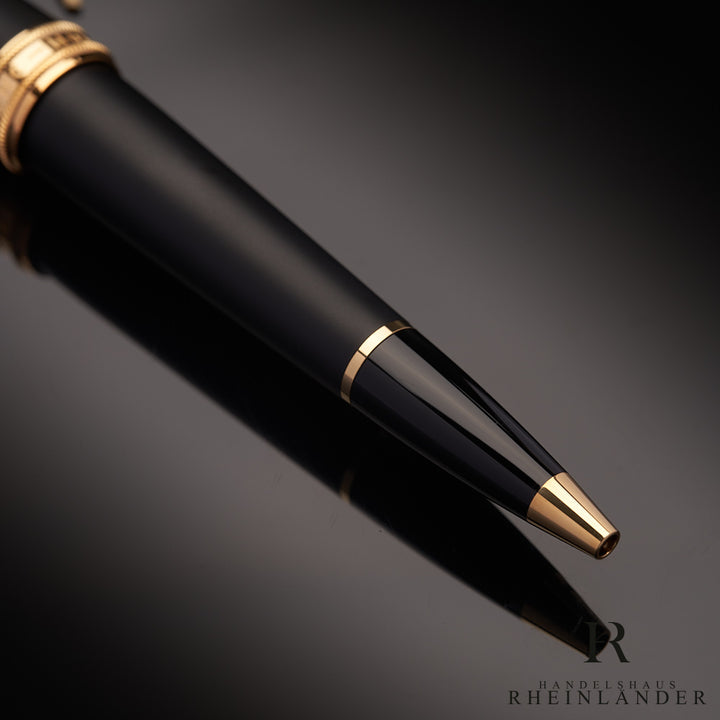 Montblanc Bonheur Nuit Black Resin Gold Kugelschreiber Ballpoint Pen ID 117476