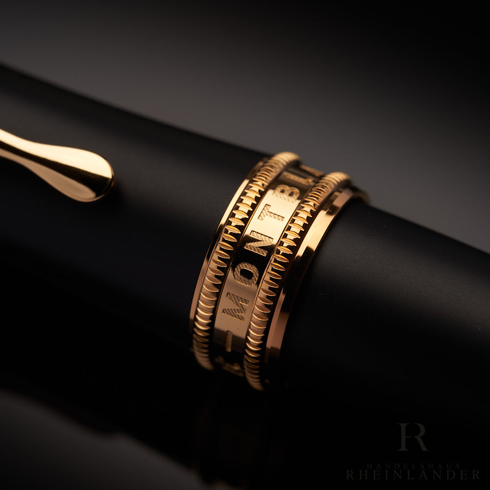 Montblanc Bonheur Nuit Black Resin Gold Kugelschreiber Ballpoint Pen ID 117476