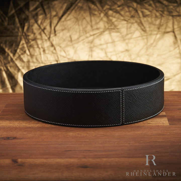 Montblanc Desk Accessories Pen Tray Round Leather Black shelf ID 133160