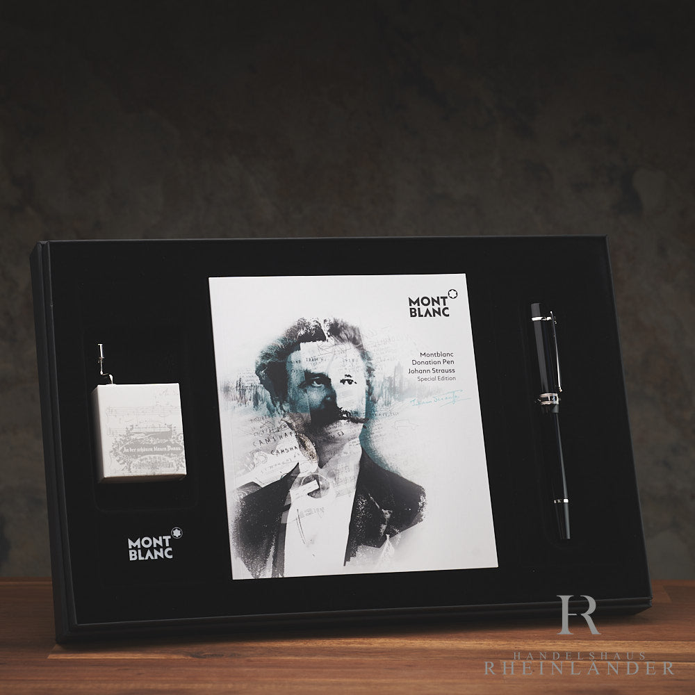 Montblanc Johann Strauß Füller mit Broschüre und Spieluhr in Box