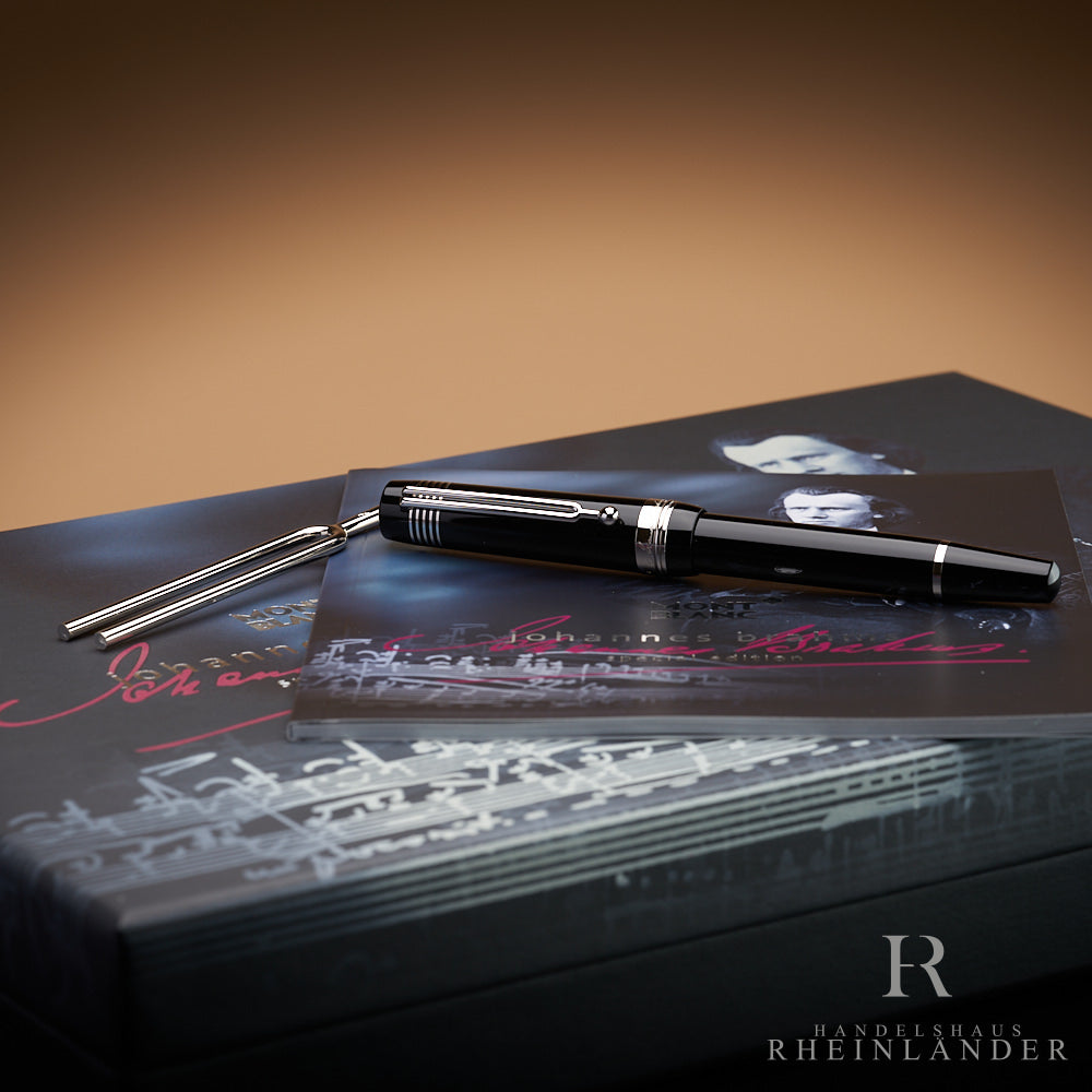 Montblanc Johannes Brahms Füllfederhalter mit Stimmgabel und Broschüre
