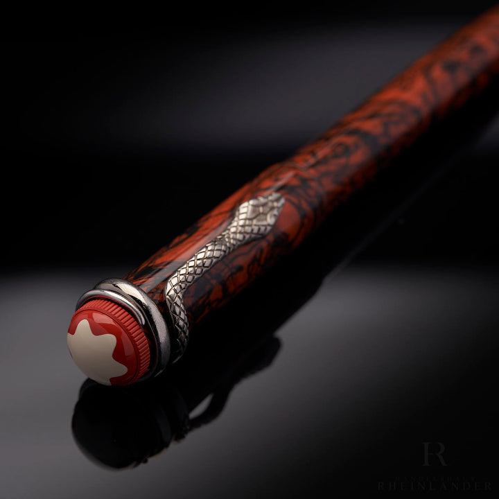 Montblanc Heritage Rouge et Noir Marble Ballpoint Pen ID 119854