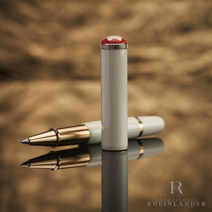 Roller Montblanc Heritage Rouge et Noir Edición Especial Bebé Marfil ID 128122