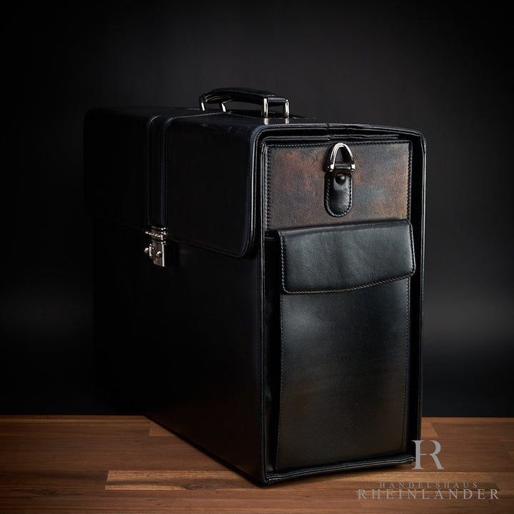 Montblanc Leather Goods Cashmere Pilot Case Lambskin Leather Black ID 02496 