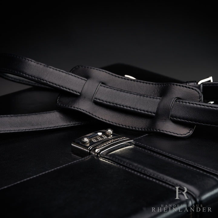 Montblanc Leather Goods Cashmere Pilot Case Lambskin Leather Black ID 02496 