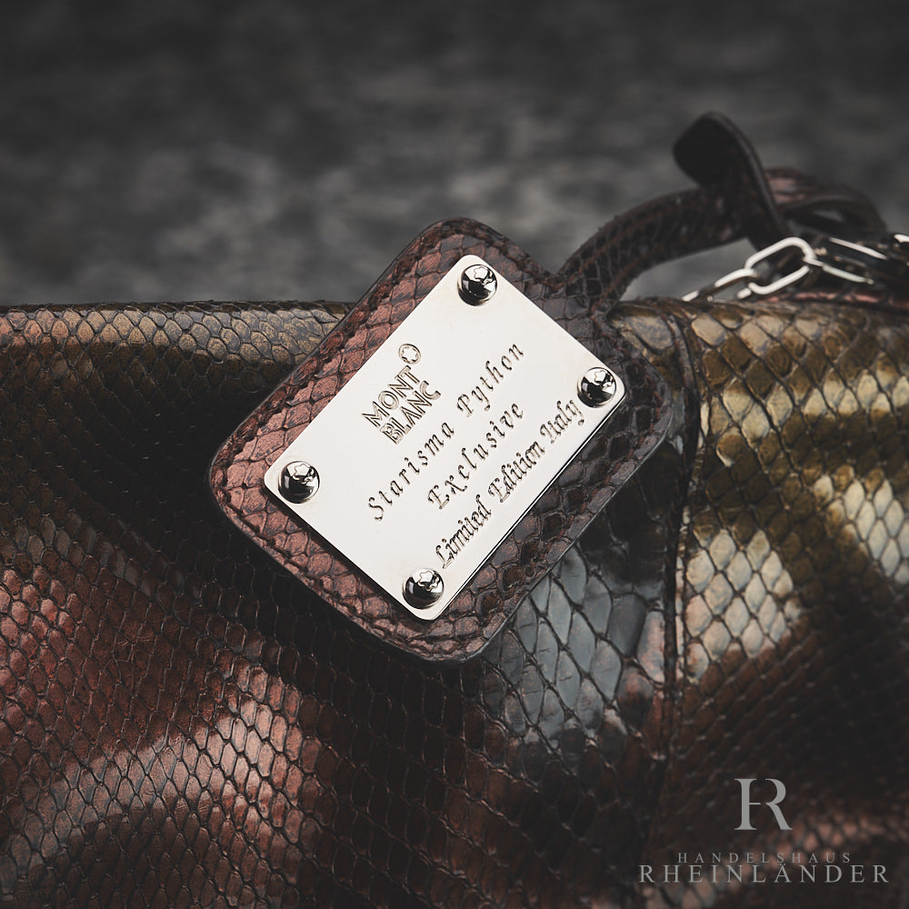 Montblanc Leather Goods Limited Edition 25 Starisma Python Exclusive Handbag